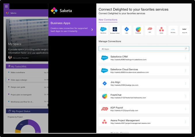 screenshot of Saketa Digital Workplace